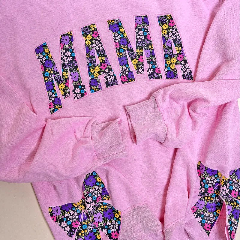 Side Bows Lavender Dreams Arched Mama Unisex NuBlend Crew Sweatshirt Mama Bows Girly T-Shirts, Hoodie | UrbanDripWear.com