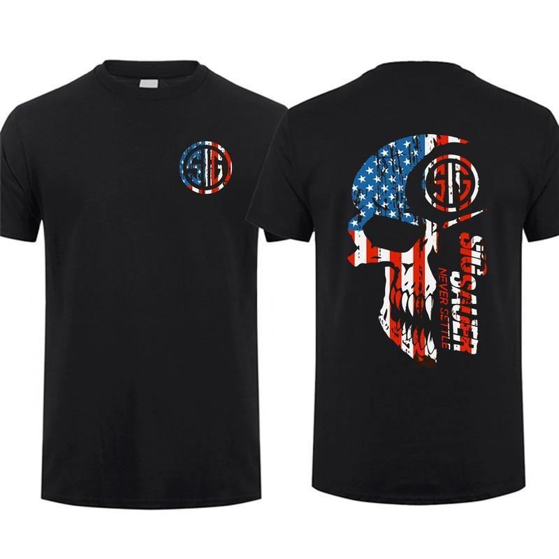 Sig Sauer American Flag 2 Sided T-shirt