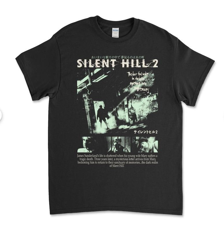 Silent Hill 2 Videogame Black Retro Gaming T-Shirt Tee Menswear Top Underwear Tshirt Streetwear Man Tropical Crewneck...