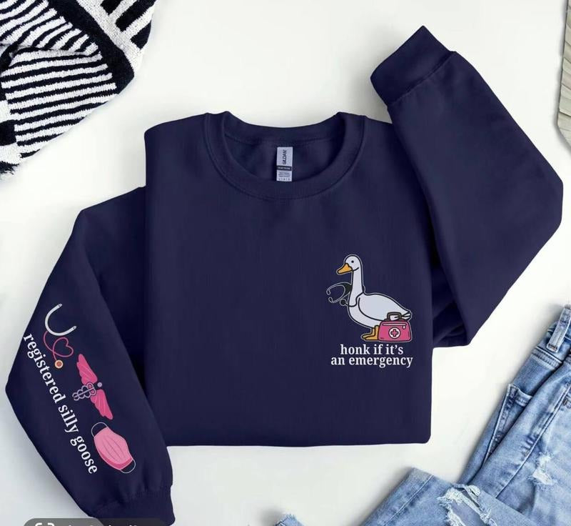 Silly Goose Registered Nurse shirt , Nursing Student Shirt, Nursing School, Registered Silly Goose Hoodie, Sweatshirt