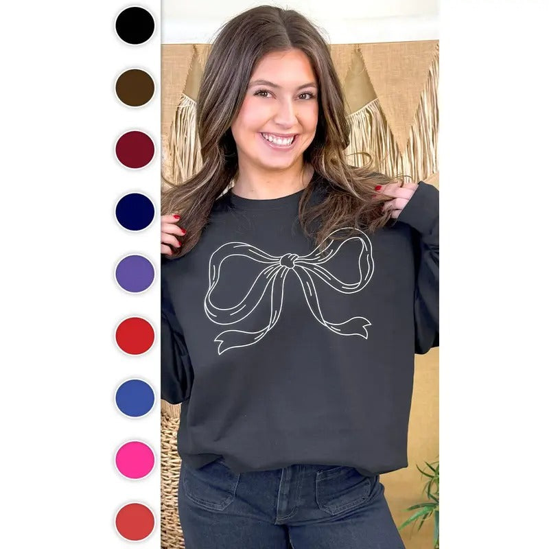 Simple Bow Graphic Sweatshirt T-Shirts, Hoodie | UrbanDripWear.com