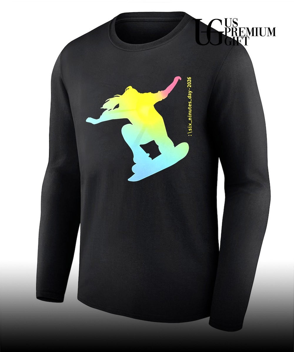 Six Minutes Day 2026 Snowboarder Snowboarding shirt