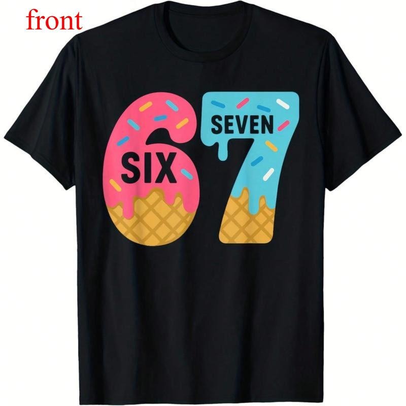 Six Seven Ice Cream Drip Cool Meme 67 Funny Dripping T-Shirt Hoodie, Sweatshirt | UrbanDripWear.com