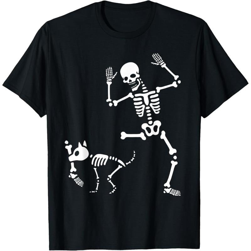 Skeleton Bones Halloween Dog Trick Or Treating Puppy Breeder T-Shirt made in usa Hoodie, Sweatshirt | UrbanDripWear.com