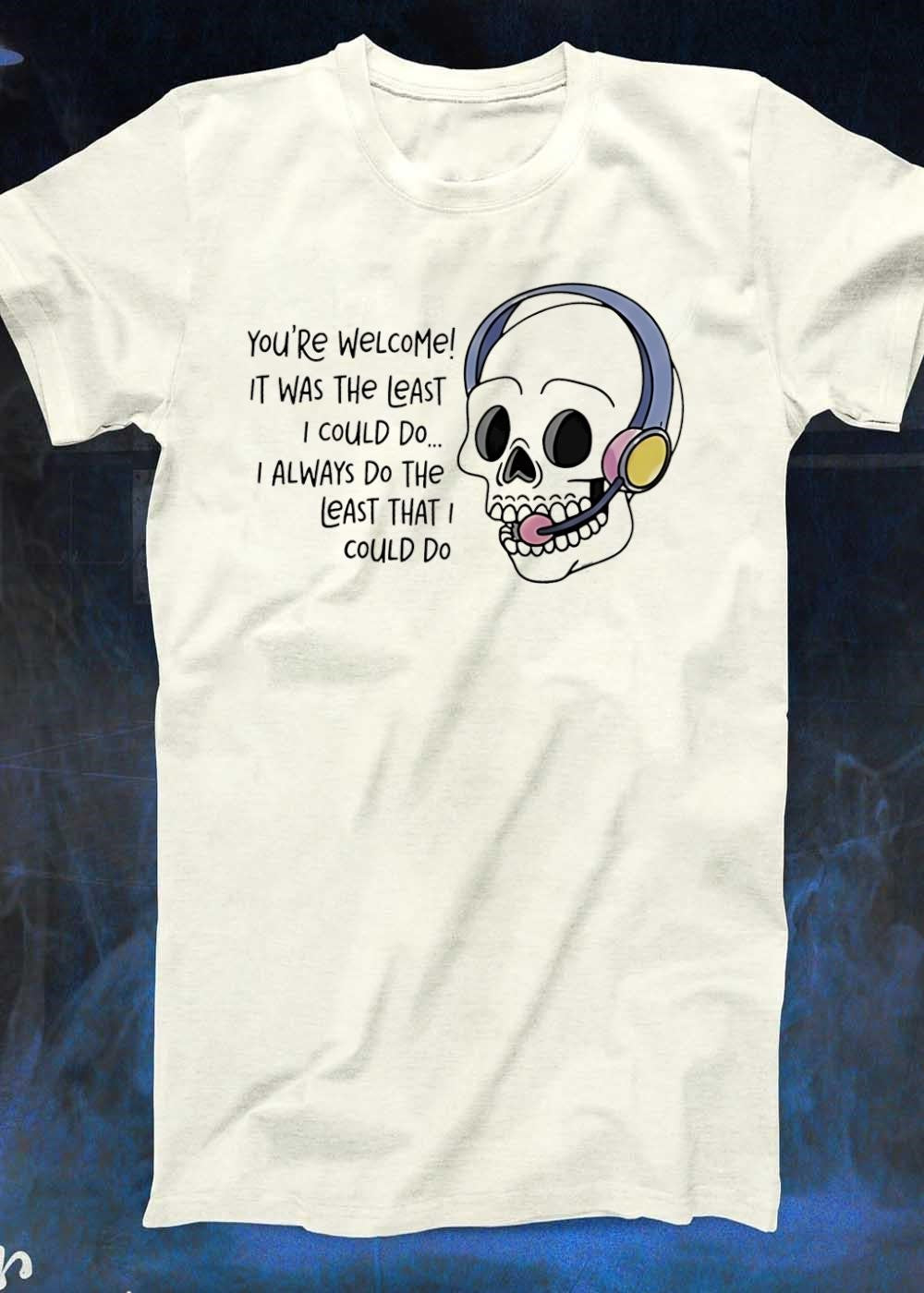 Skeleton Customer Service Agent Doing The Least T-Shirt