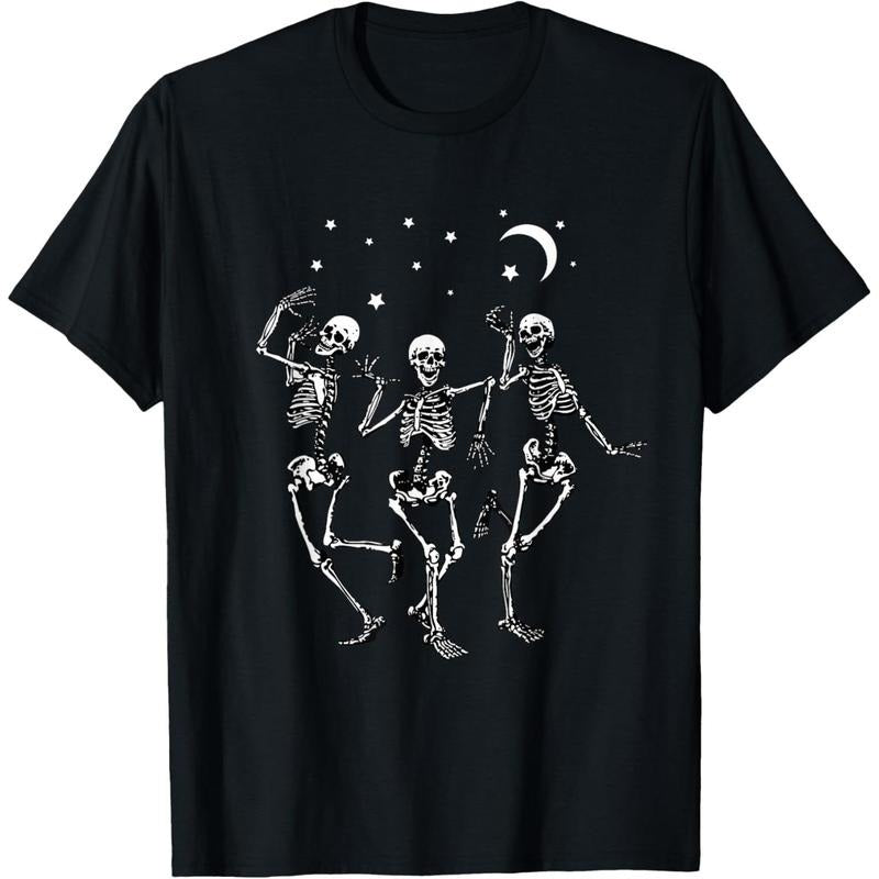 Skeleton Dancing Under The Moon Funny Happy Halloween T-Shirt made in usa Hoodie, Sweatshirt | UrbanDripWear.com