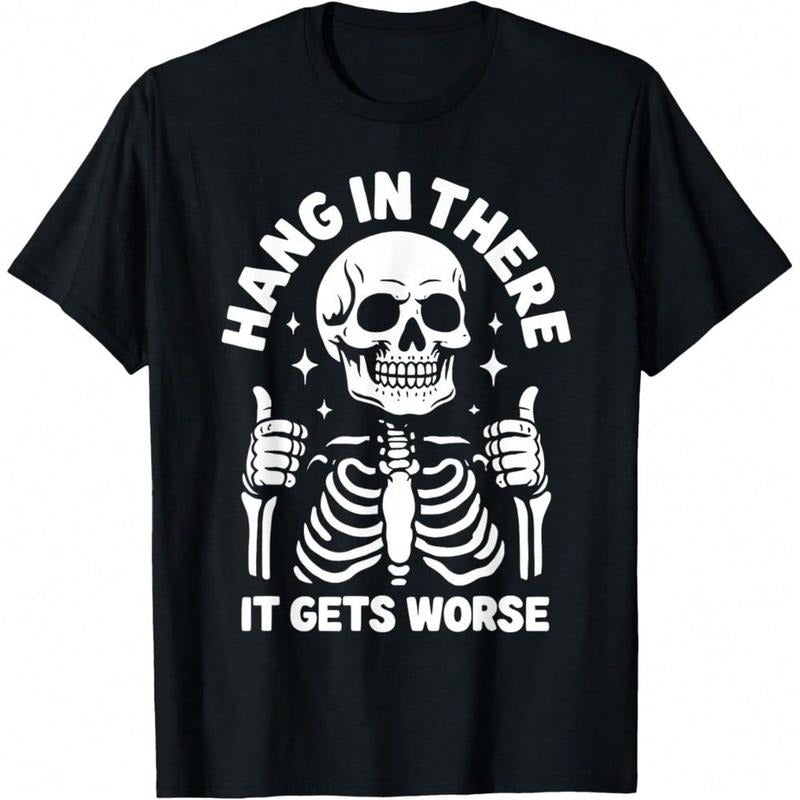 Skeleton Drinking Coffee Halloween Party T-Shirt,Unisex Soft Fabric, Breathable, Comfortable Casual Fashion Short Sleeve...