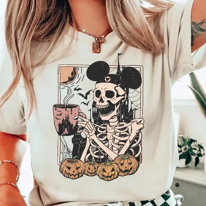 Skeleton Halloween Shirt, Halloween Pumpkin Shirt, Trick or Treat Shirt, Spooky Season Shirt, Halloween Party Shirt...