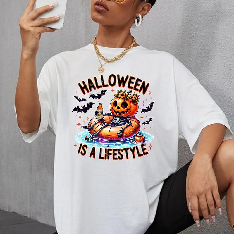 Skeleton Pumpkin Haloween T shirt, Sweatshirt, Hoodie Unisex | UrbanDripWear.com
