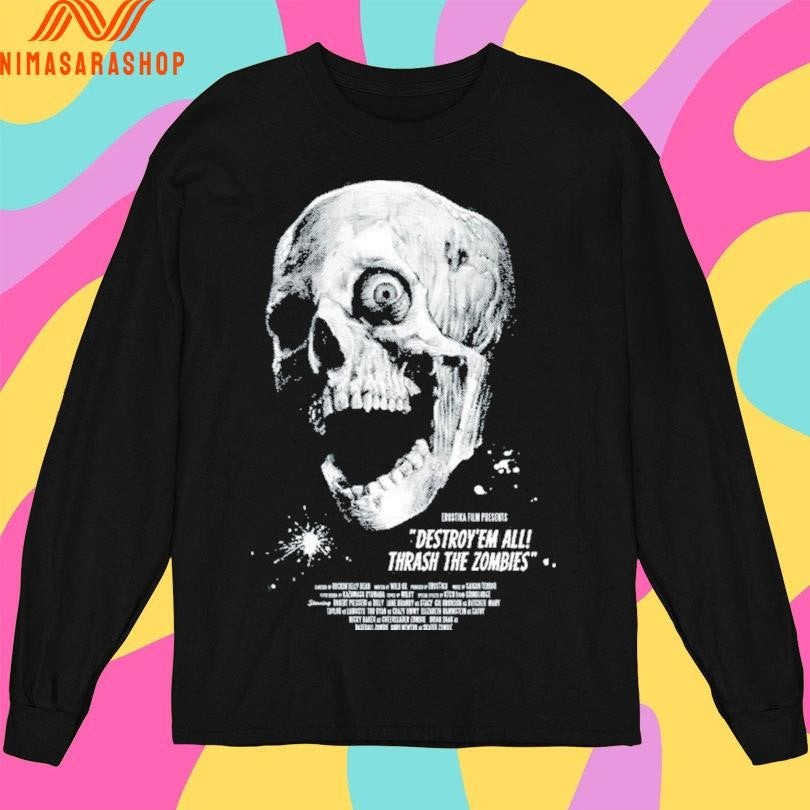 Skull Destroy’ Em All Thrash The Zombies Shirts