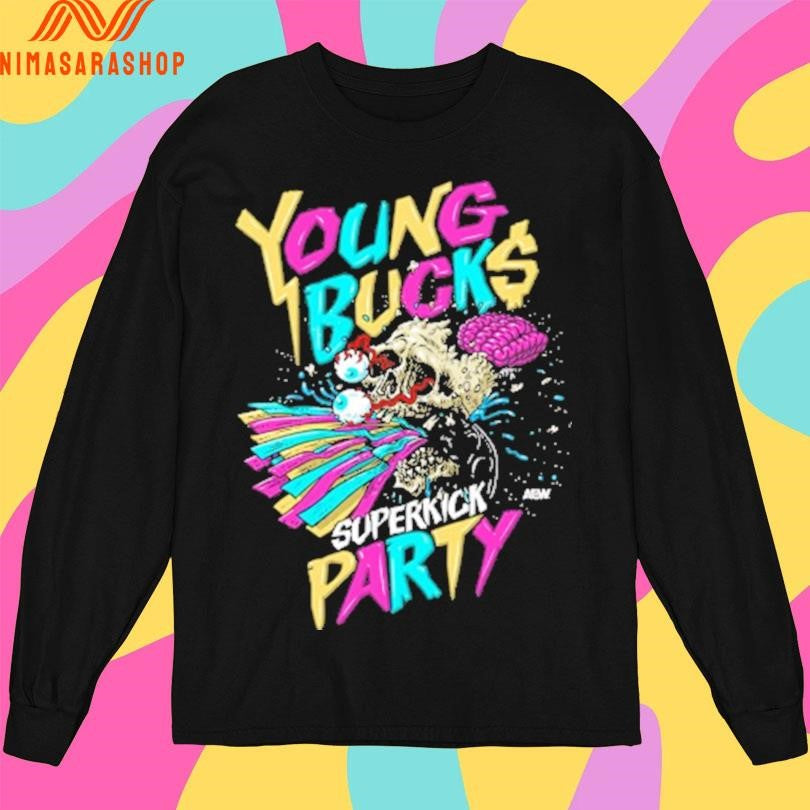 Skull Young Bucks Superkick Party Shirts