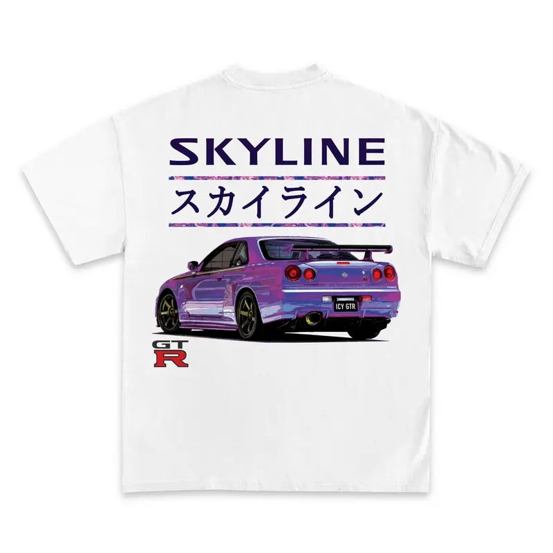 Skyline GTR JDM Racing T-Shirt - Men's Premium Cotton Comfort Shirt - Menswear Hoodie, Sweatshirt | UrbanDripWear.com