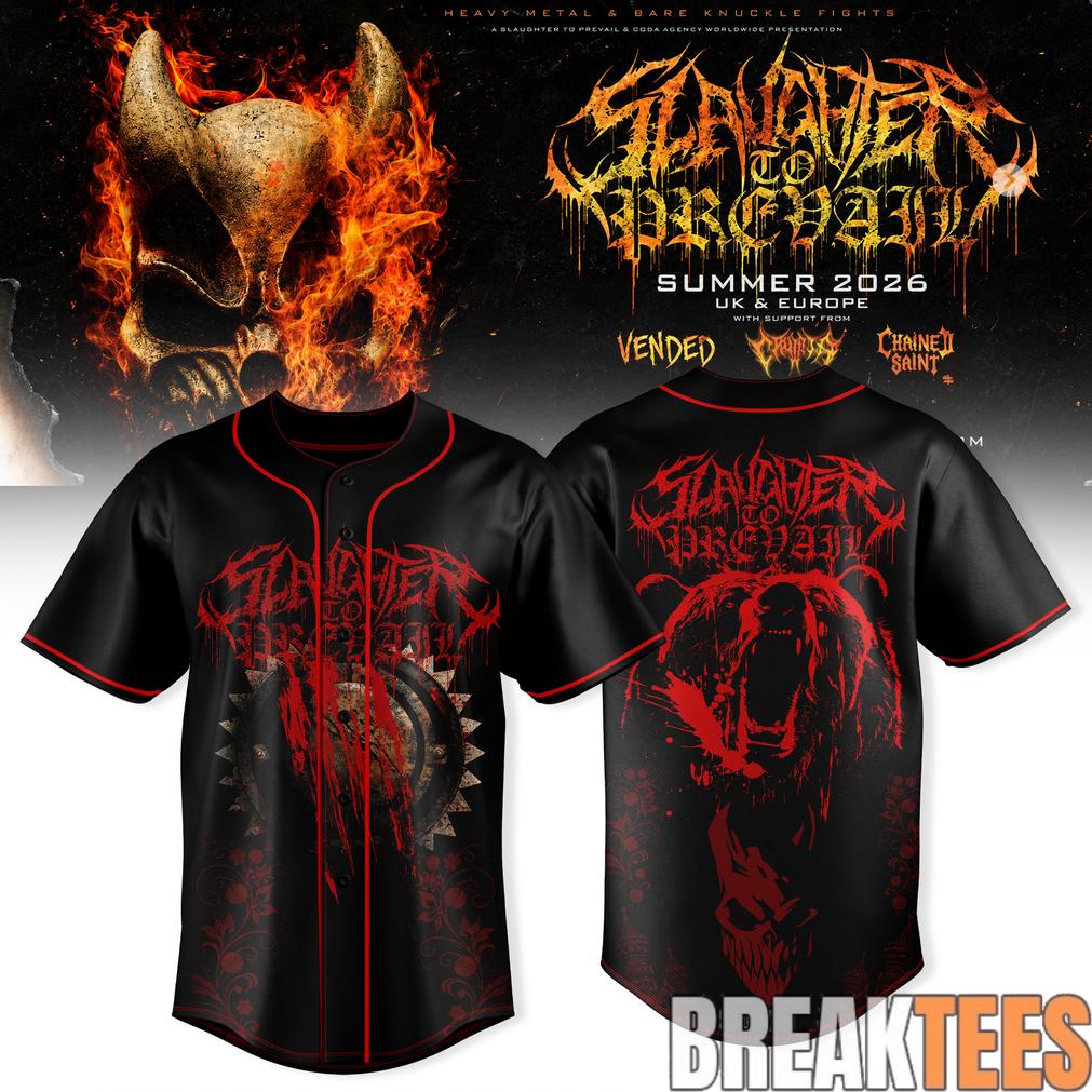 Slaughter to Prevail Summer Tour 2026 Baseball Jersey