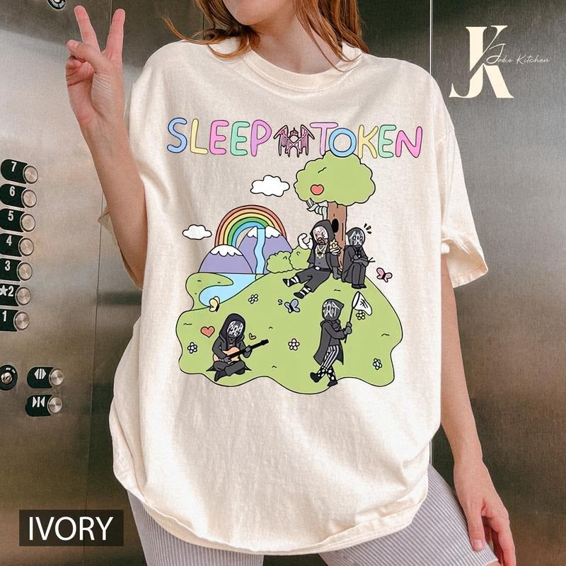 Sleep Token C0wboy Rider Shirt Cute Rainbow T-Shirt Hoodie, Sweatshirt | UrbanDripWear.com