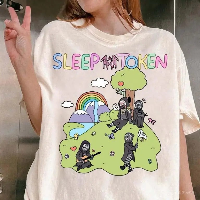 Sleep Token Cowboy Rider In The Park Shirt Cute Rainbow T-Shirt Halloween Ideas Shirt Hoodie, Sweatshirt | UrbanDripWear.com