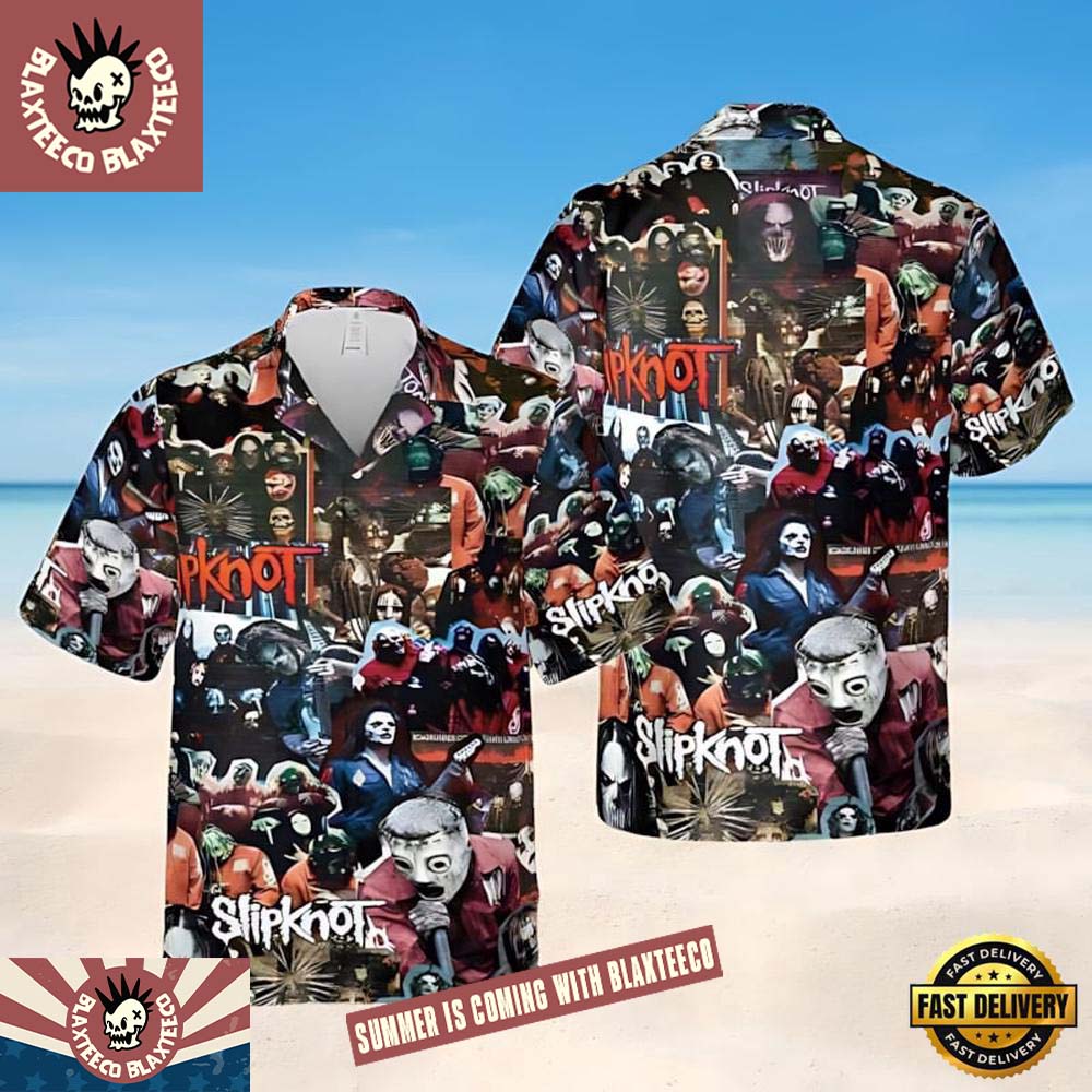 Slipknot Rock Band Band Collage Vintage Styles Summer 2026 Hawaiian Shirt
