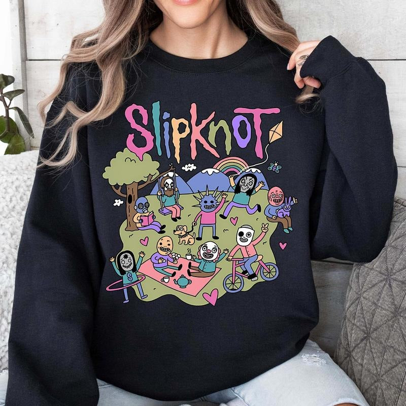 Slipknot Shirt, Vintage Slipknot Shirt, Hard Rock Shirt Hoodie, Sweatshirt | UrbanDripWear.com