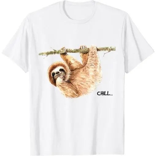 Sloth says Chill T-Shirt Made in USA Hoodie, Sweatshirt | UrbanDripWear.com