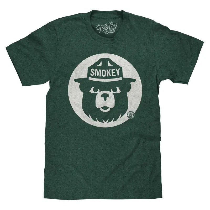Smokey Bear Shirt Retro Mascot T-Shirt - Forest Green Hoodie, Sweatshirt | UrbanDripWear.com