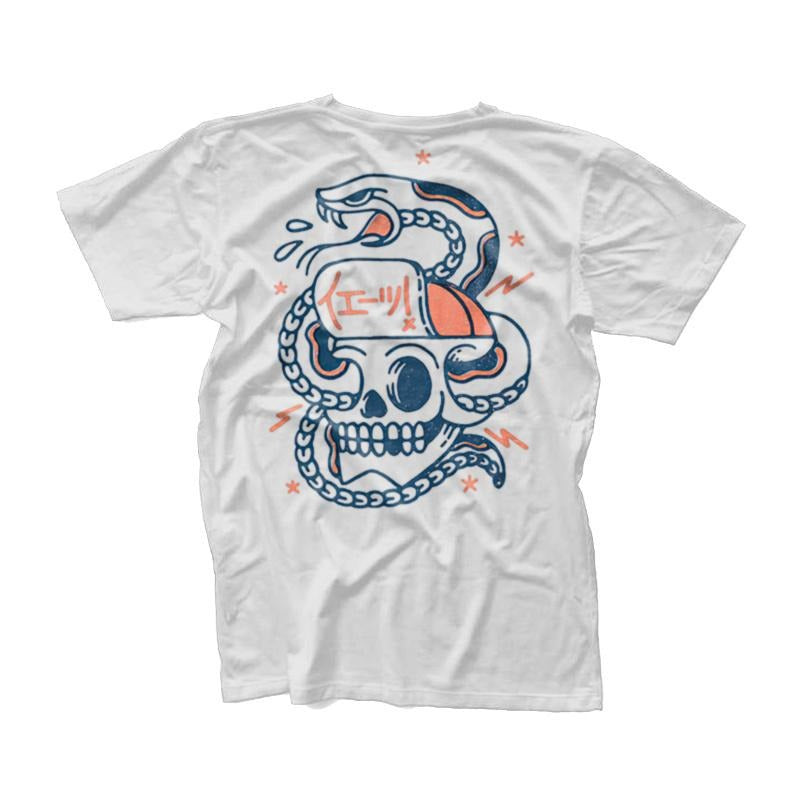 Snake Skull Printed Men's T-shirt , Music Tee Hoodie, Sweatshirt | UrbanDripWear.com