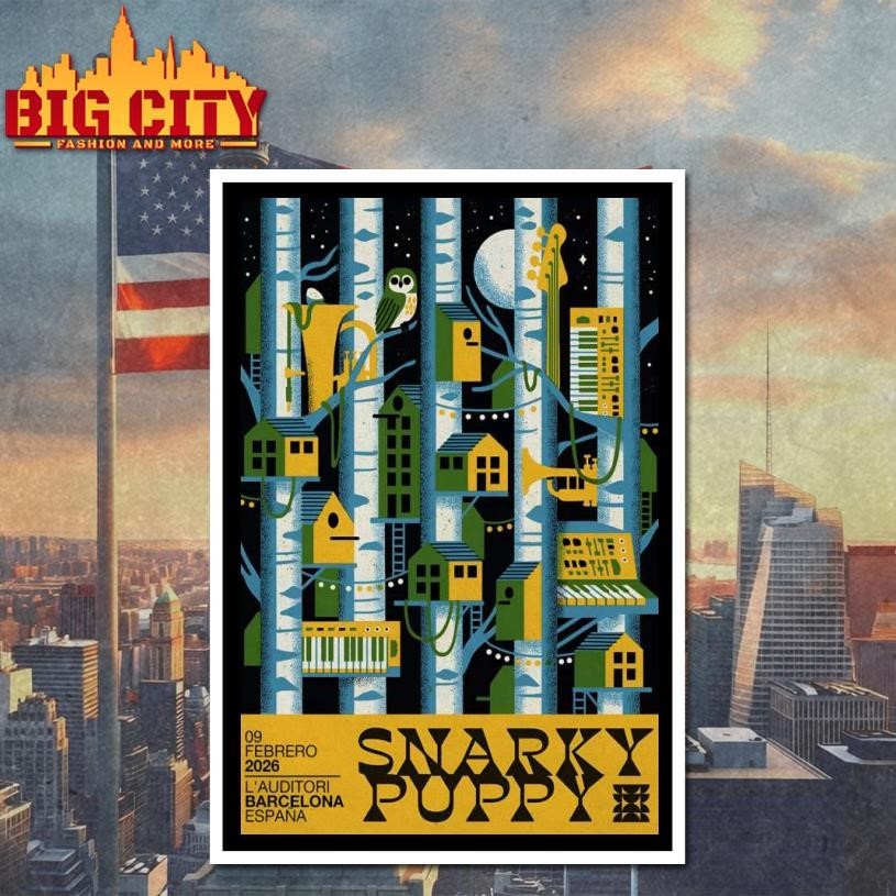 Snarky Puppy Feb 9 2026 L’Auditori De Barcelona Spain Poster Shirt