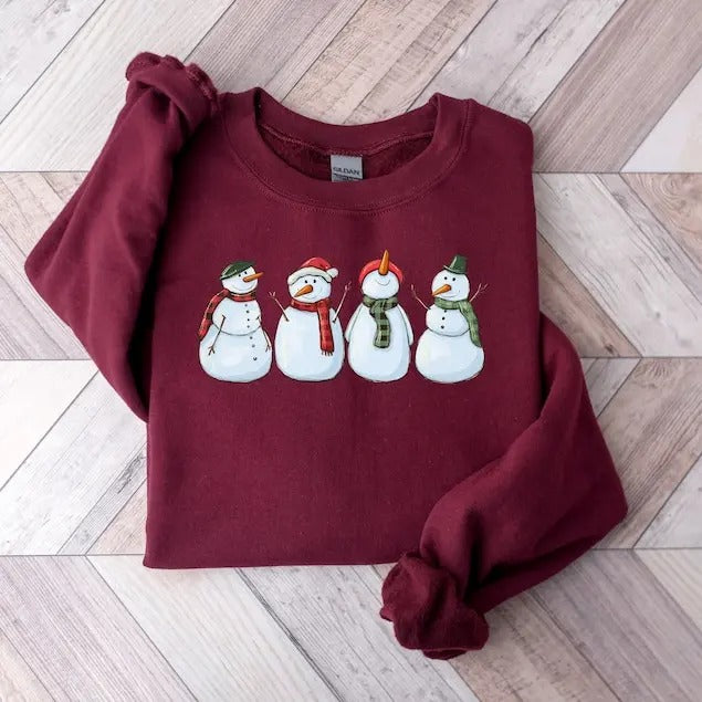 Snowman Sweatshirt, Christmas Farm Sweatshirt, Snowman Tee, Snowman xmas sweater Hoodie | UrbanDripWear.com