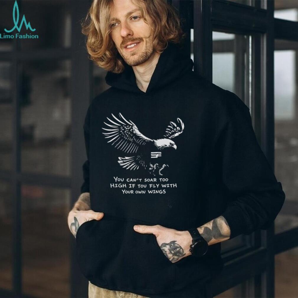 Soar With Your Own Wings Eagle Inspirational Quote Black T shirt