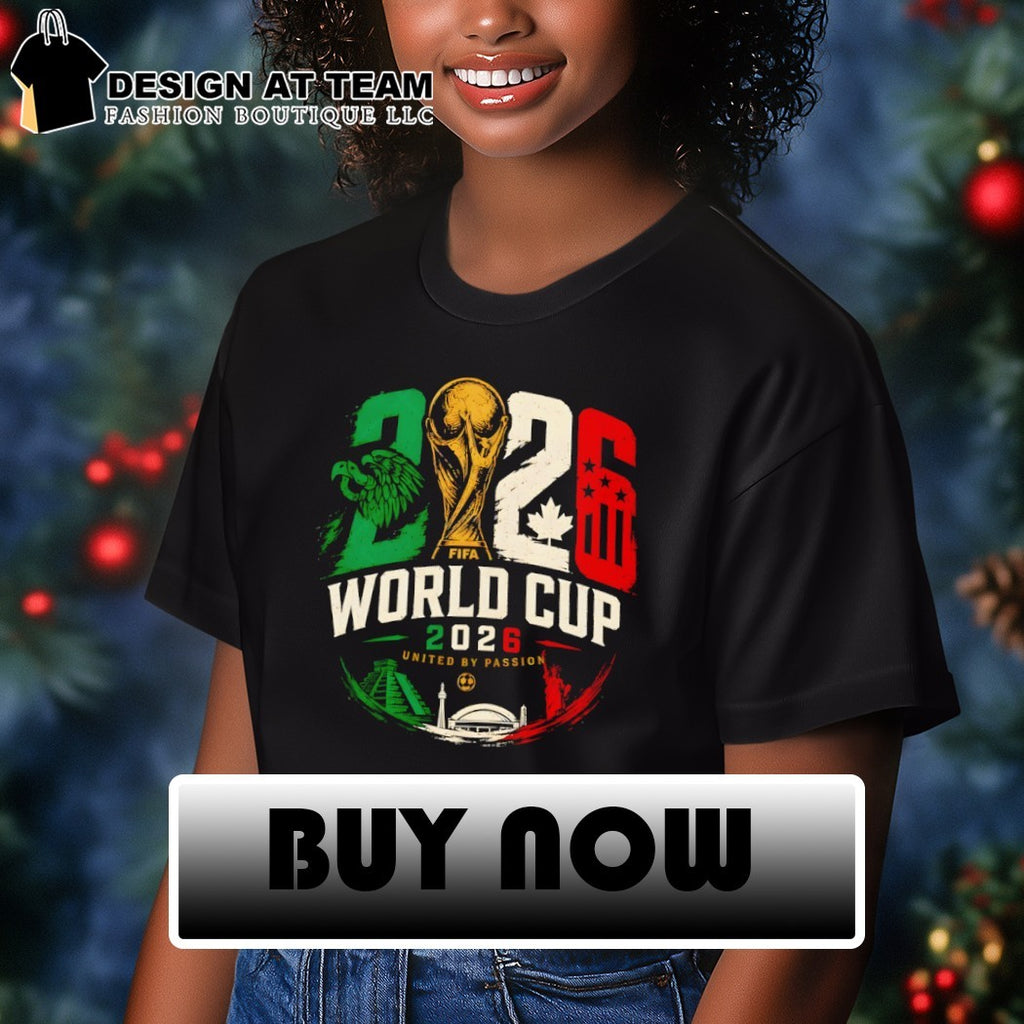Soccer Eagle Pyramid Stadium Statue 2026 World Cup United By Passion shirt