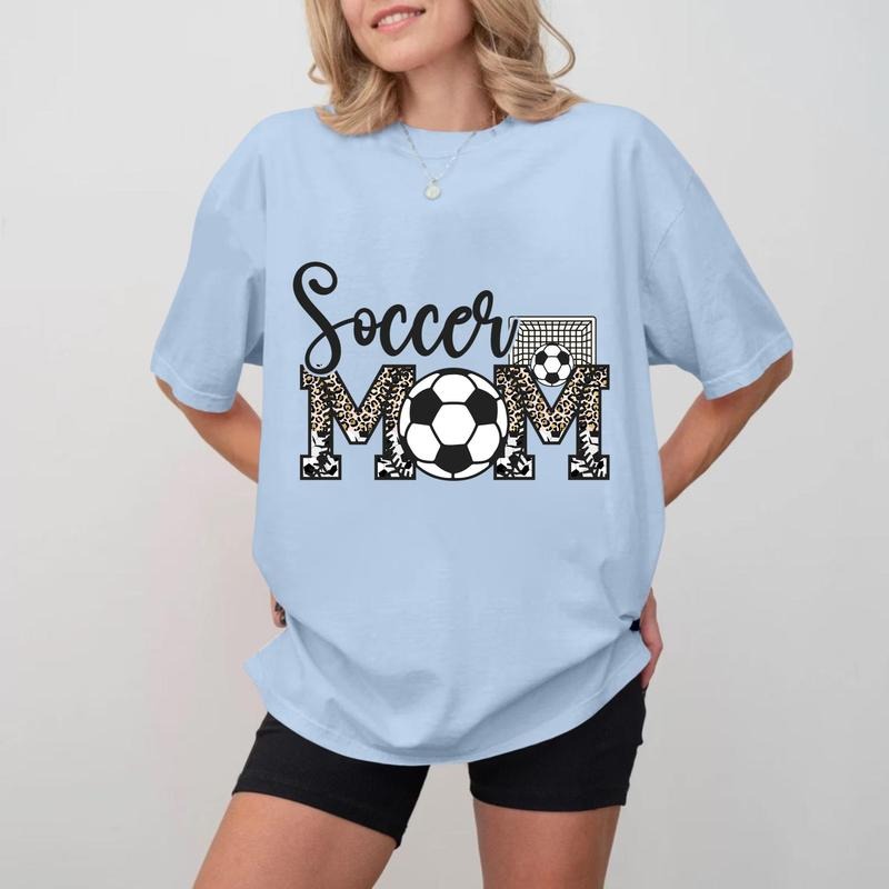 Soccer MOM Cotton T-shirt, Unisex Crewneck for Mother's Day Hoodie, Sweatshirt | UrbanDripWear.com