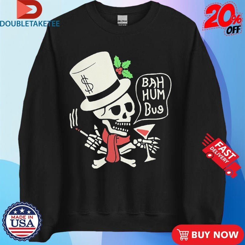 Social Distortion Bah Humbug Skelly Scrooge Shirts