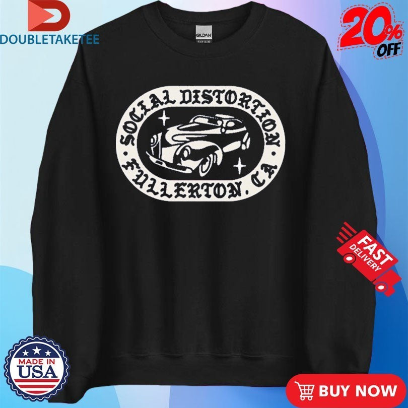 Social Distortion Fullerton CA Car Indigo Shirts