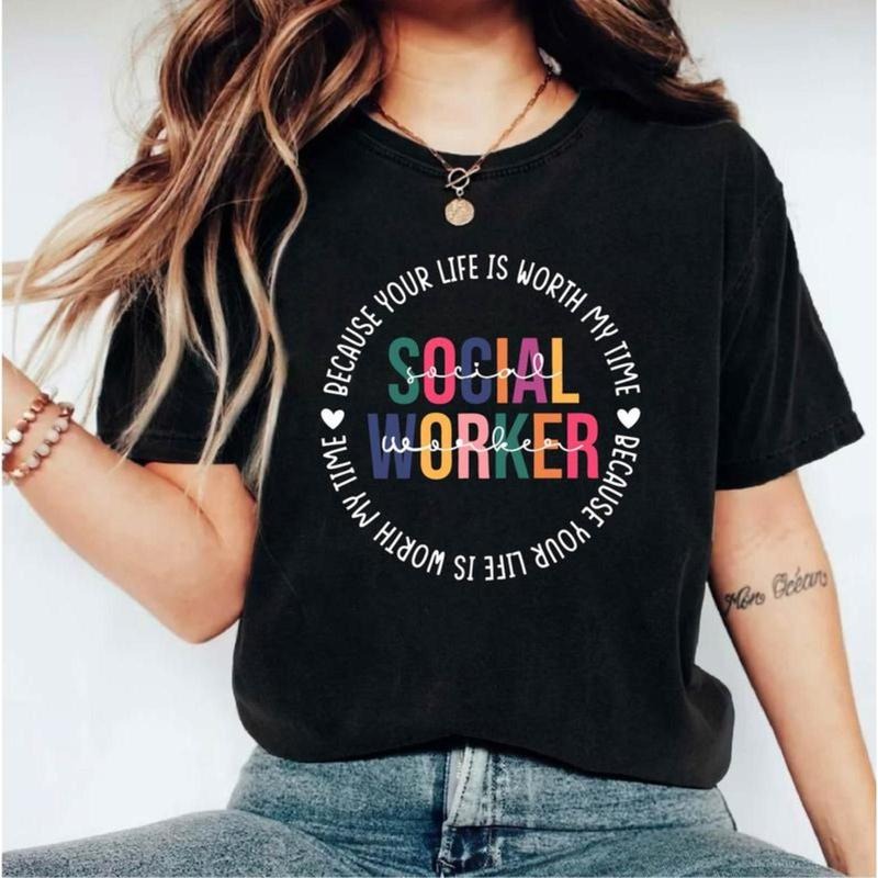 Social Worker T-Shirt, School Counselor Shirt, Social Work Student Graduation Gift Tee, Special Education Tee, Therapist...