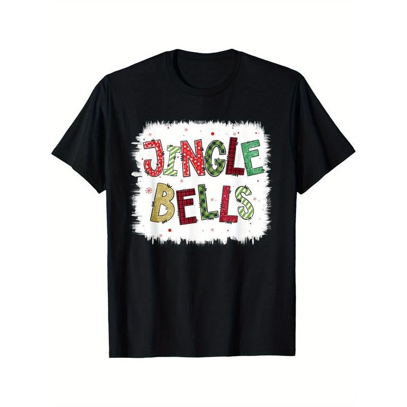 Soft & Comfy Cotton Christmas T-Shirt with Funny Jingle Bells Design