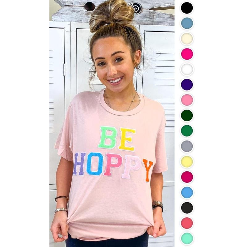 Soft Chenille Be Hoppy Easter Adult Shirt Hoodie, Sweatshirt | UrbanDripWear.com