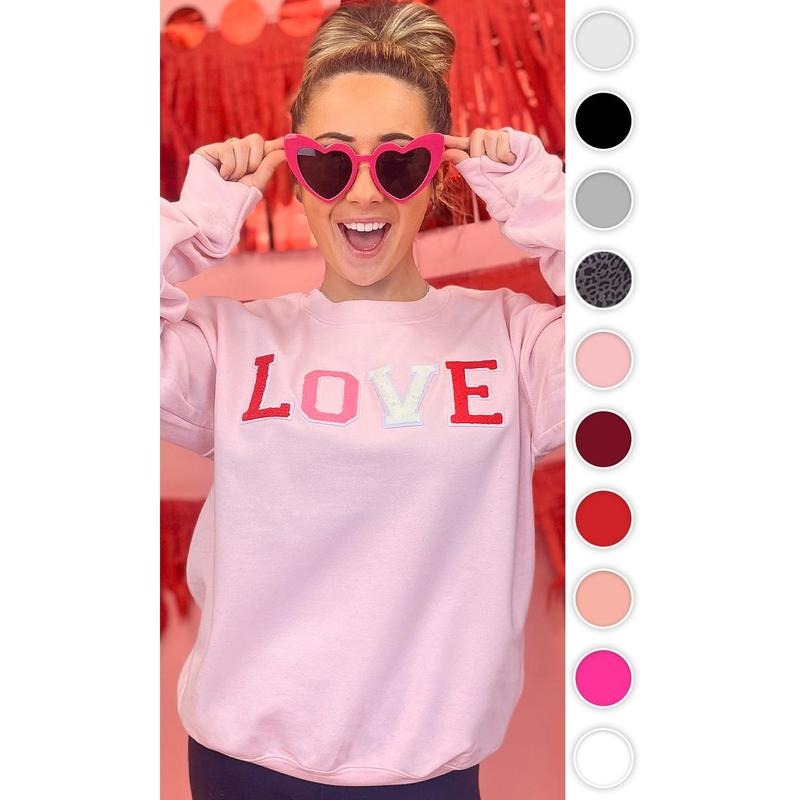 Soft Chenille Love Sweatshirt T-Shirts, Hoodie | UrbanDripWear.com