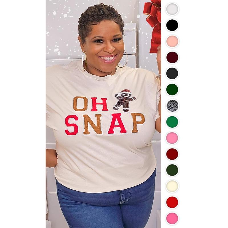 Soft Chenille Oh Snap Graphic T-Shirt Hoodie, Sweatshirt | UrbanDripWear.com