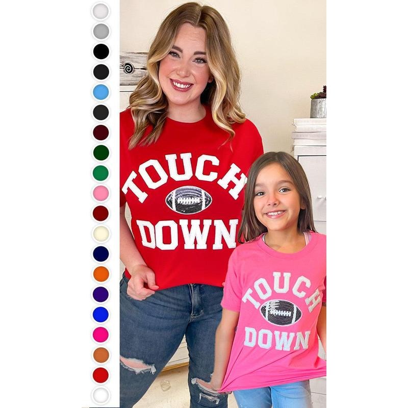 Soft Chenille Touchdown Graphic T-Shirt Hoodie, Sweatshirt | UrbanDripWear.com