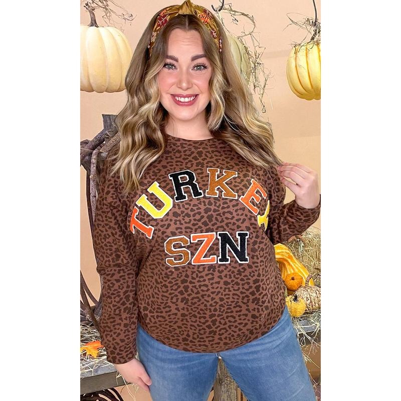 Soft Chenille Turkey SZN Sweatshirt T-Shirts, Hoodie | UrbanDripWear.com