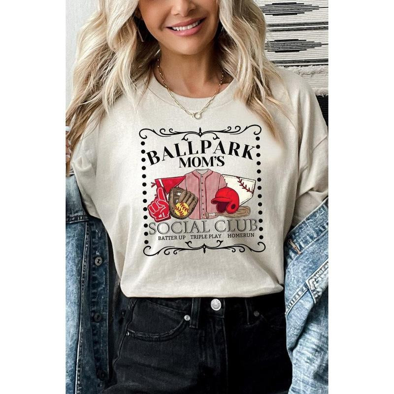 Softball Ballpark Moms Social Club Softstyle Adult T-Shirt Hoodie, Sweatshirt | UrbanDripWear.com