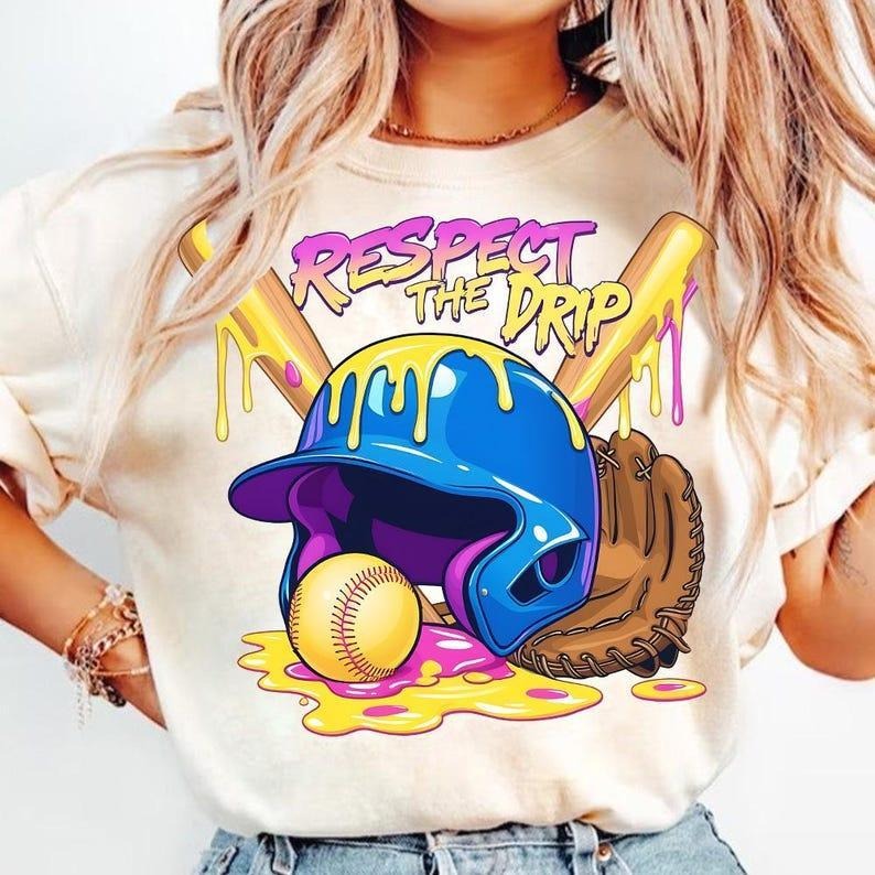 Softball Drip T-Shirt, Fun Ice Cream Cone tshirt, Game Day Essential tshirt, yhwh shirt , favorite shirts Hoodie, Sweatshirt