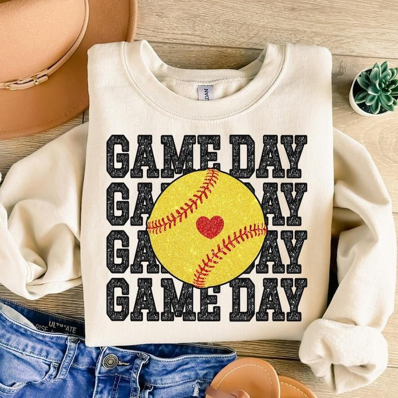 Softball Game Day Softball Mama , Softball Mom Coquette, Tis the Season Sweatshirt T-Shirts, Hoodie | UrbanDripWear.com