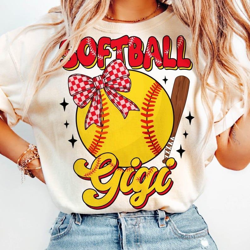 Softball Gigi T-shirt, Retro Softball Mama, Game Day Grandma T-shirt Hoodie, Sweatshirt | UrbanDripWear.com