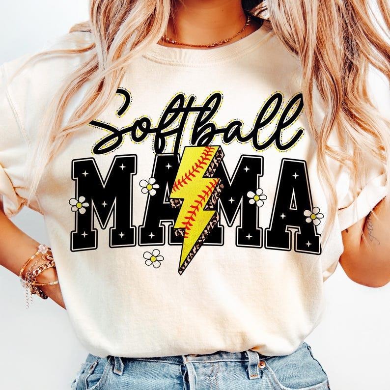 Softball Mama Varsity tshirt, Lightning Softball sweatshirt, Instant T-Shirt, mother's day gift Hoodie | UrbanDripWear.com