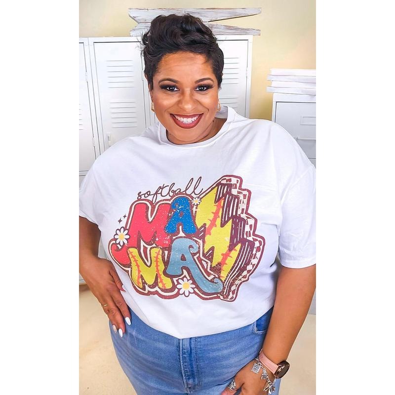 Softball Sports Mama Graphic T-Shirt Hoodie, Sweatshirt | UrbanDripWear.com