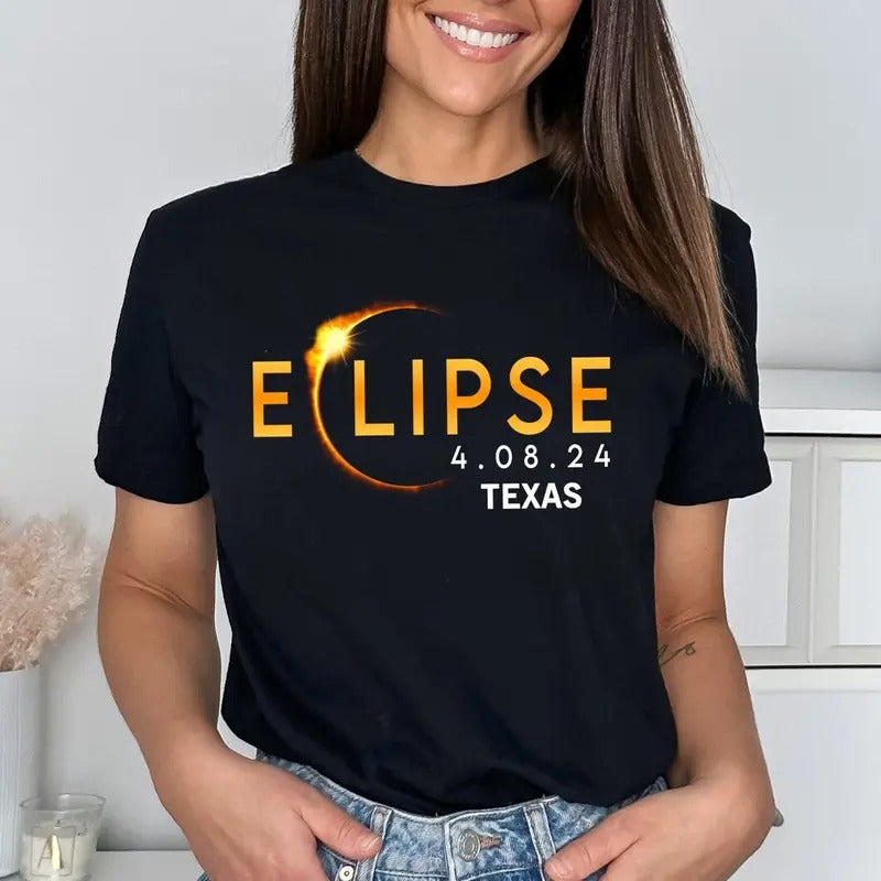 Solar Eclipse Texas 2024 Shirt Hoodie, Sweatshirt | UrbanDripWear.com