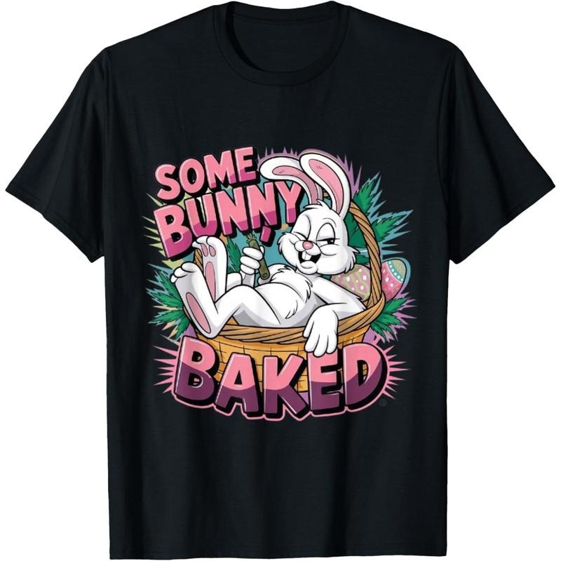 Some Bunny's Baked Easter Weed Smoking Rabbit Cannabis T-Shirt Hoodie, Sweatshirt | UrbanDripWear.com