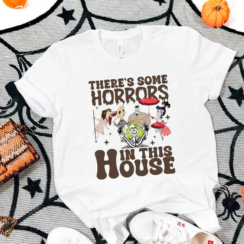 Some Horror in this house Shirt, Hallowen Shirt,  Cute Fall Shirt, Spooky Seasonstyle{n002}3 Hoodie, Sweatshirt