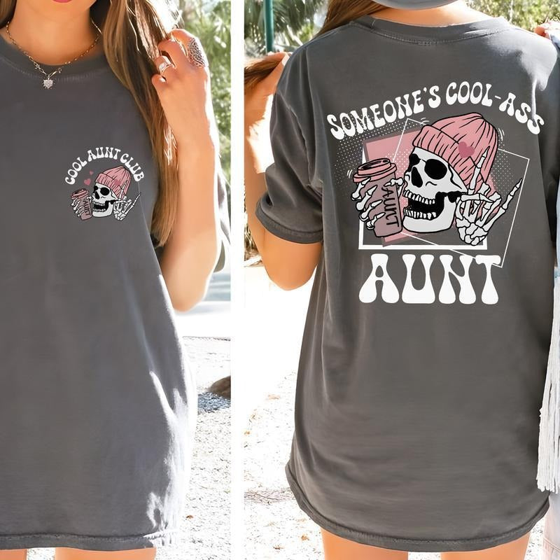 Someone's Cool Ass Aunt Shirt 2 Sides, Funny Aunt Gift, Auntie Shirt, Birthday Gifts for Aunt, Mother's Day Tee, Unique...
