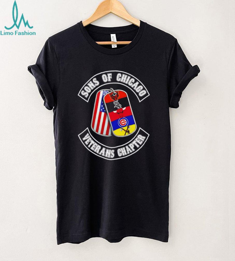 Sons of Chicago Veterans Chapter Illinois Sports Teams Dog Tags T Shirt