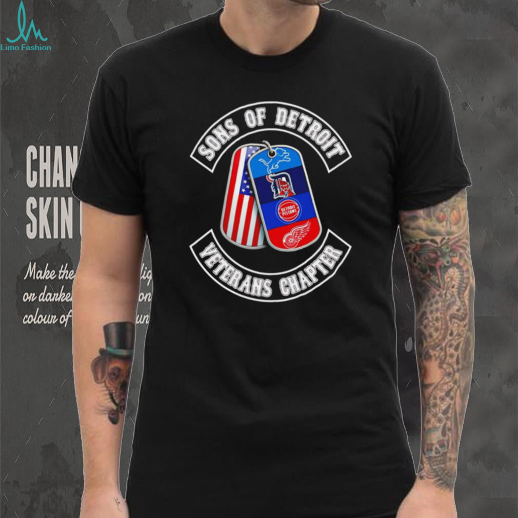Sons of Detroit Veterans Chapter T Shirt Detroit Sports Pride Dog Tags T Shirt